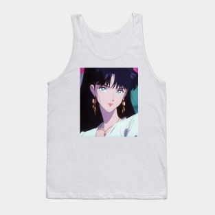 Anime Girl - Ice Blue - AI Tank Top